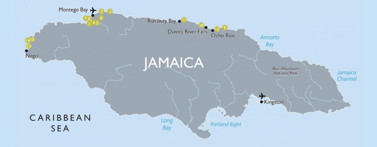 המפה של ג ' מייקה שדות התעופה.