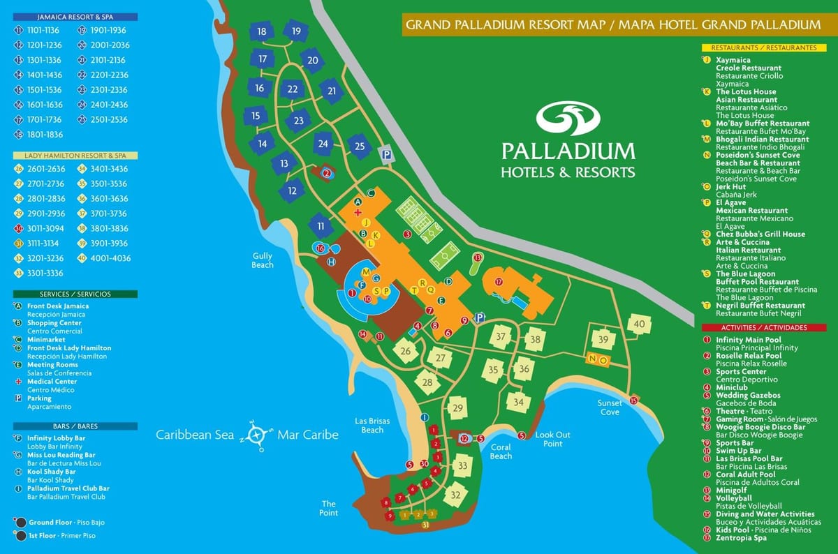 מפה של grand palladium ג ' מייקה resort