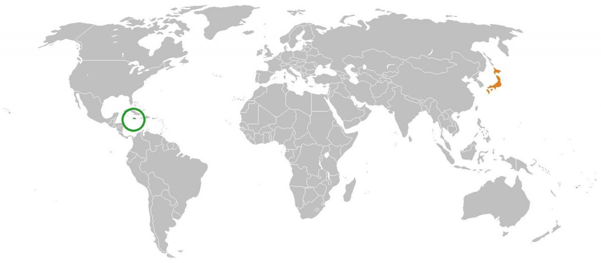 ג ' מייקה על מפת העולם.