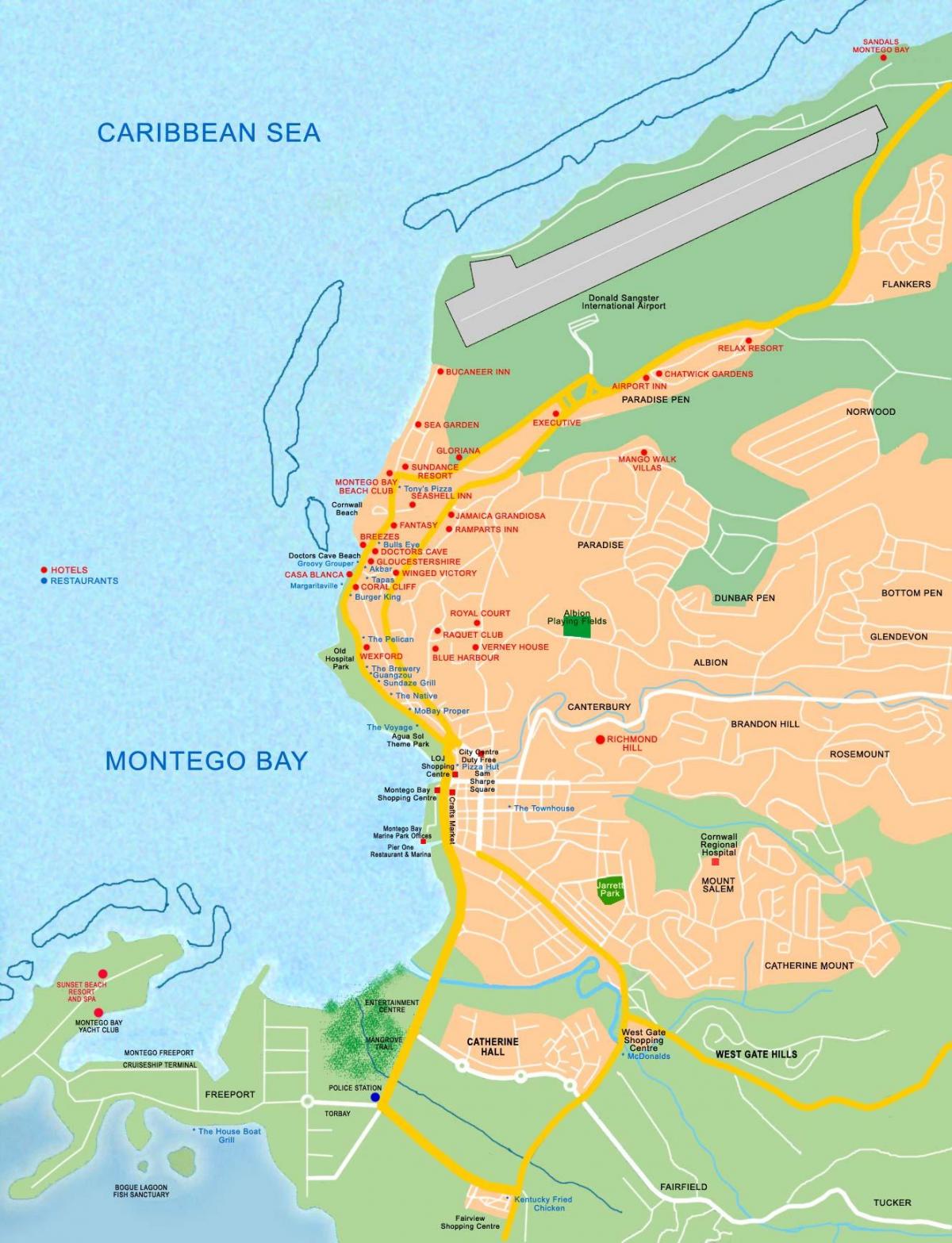 מונטגו ביי בג ' מייקה על המפה