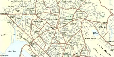 מפה של קינגסטון ג ' מייקה שכונות